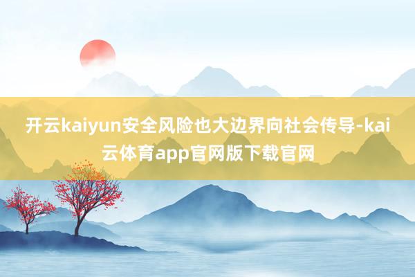 开云kaiyun安全风险也大边界向社会传导-kai云体育app官网版下载官网
